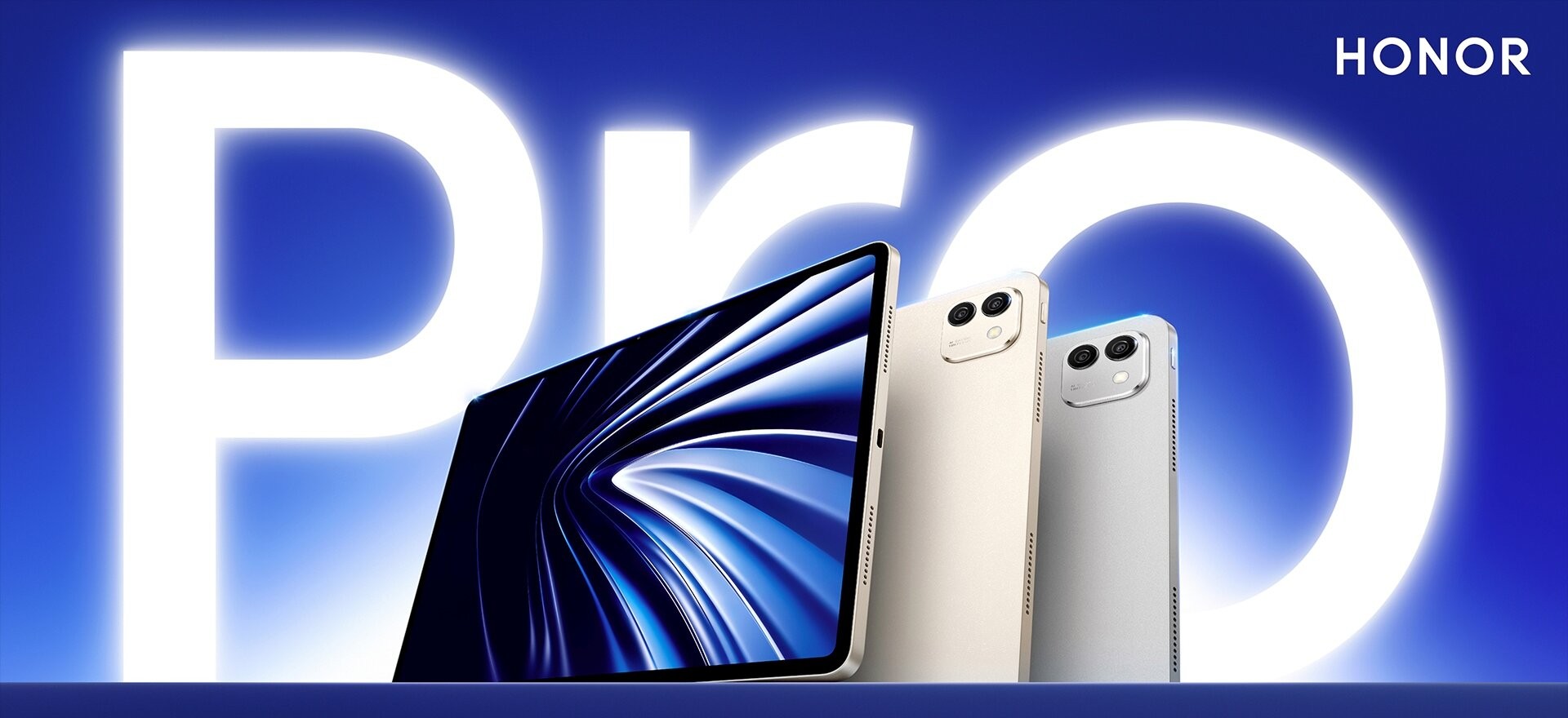 HONOR MagicPad 3 Pro er tilgjengelig i fargene Floating Gold, Moon Shadow White og Starry Sky Gray.